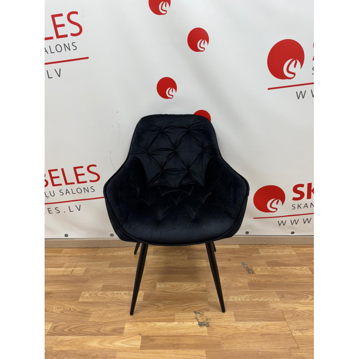 Silla de cocina Karsten (Terciopelo negro)